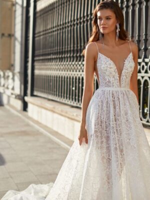 milla nova bruna lace aline ballgown wedding dress bridal ireland