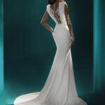 dame atelier pronovias crepe lace wedding dress bridal ireland