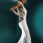 dame atelier pronovias crepe lace wedding dress bridal ireland