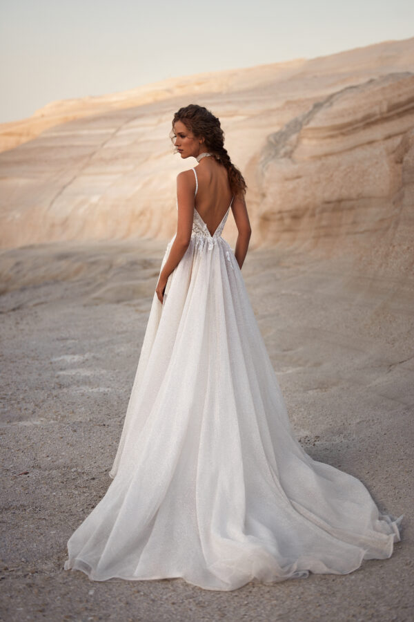 auretta white and lace milla nova sparkle a-line wedding dress bridal ireland