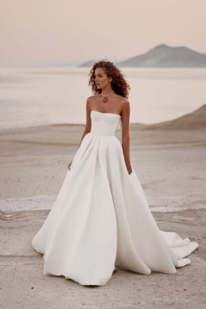 layla milla nova strapless ballgown wedding dress bridal bow ireland