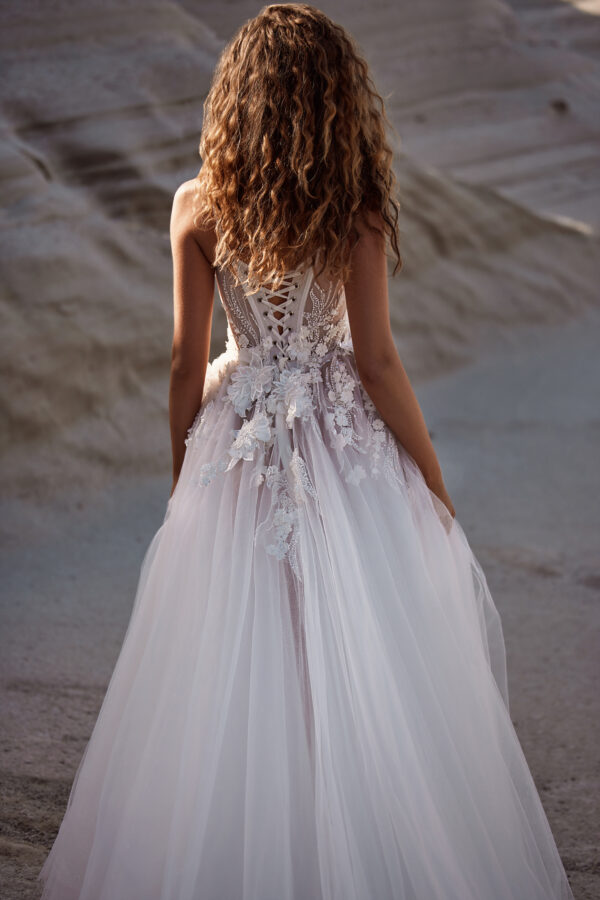 tessa white and lace milla nova tulle a-line wedding dress beaded lace bridal ireland