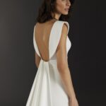 condal atelier pronovias wedding dress v-neck capped sleeves train jacquard crepe bridal ireland