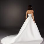 mondernismo atelier pronovias modern ballgown wedding dress one shoulder sleeve bridal ireland