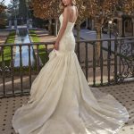 beegold pronovias privée strapless fit and flare wedding dress gold bridal ireland