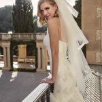 beegold pronovias privée strapless fit and flare wedding dress gold bridal ireland