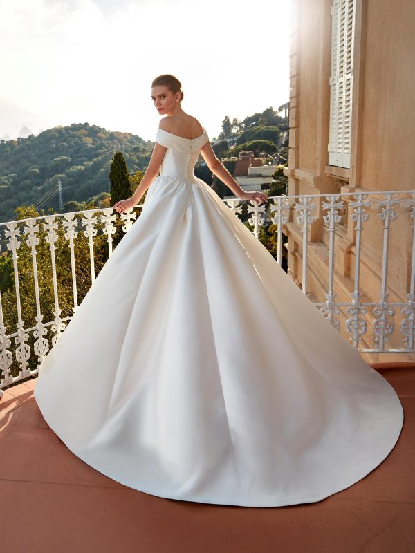 tenley san Patrick off the shoulder wedding dress a-line ballgown slit bridal northern ireland