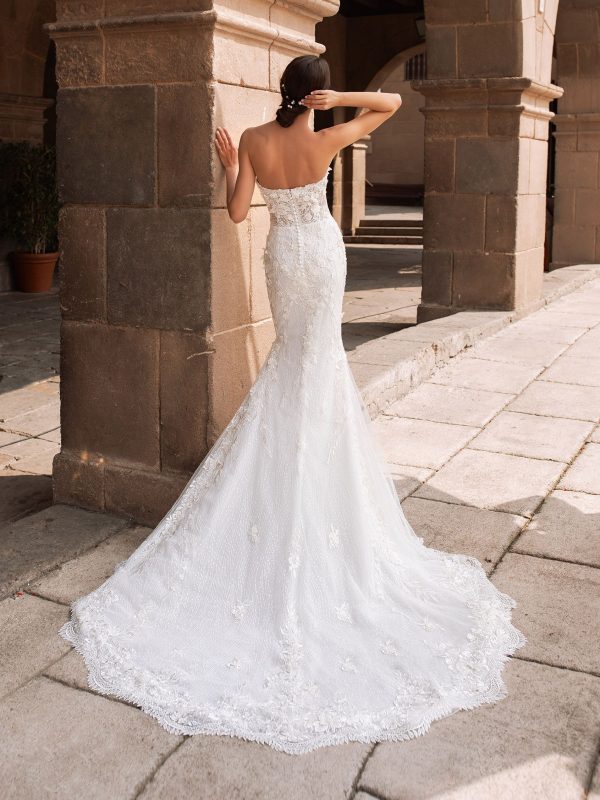 aethra pronovias sale wedding dress lace beading strapless mermaid bridal ireland