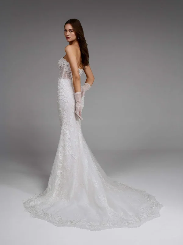 aethra pronovias sale wedding dress lace beading strapless mermaid bridal ireland