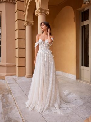 polsey san patrick strapless off the shoulder tulle lace 3d floral wedding dress bridal ireand